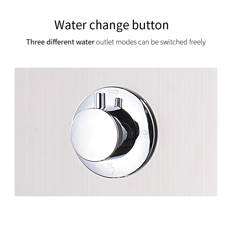 Colonne de douche TIEMA 4 fonctions en acier inoxydable 304
