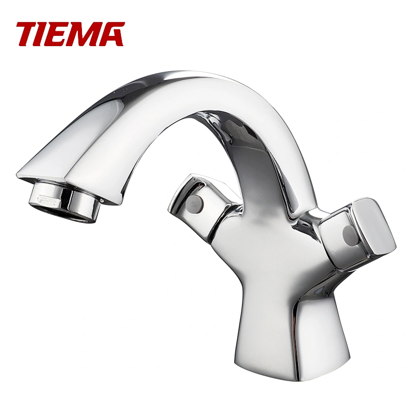 Online Wholesale Two Handles Brass Basin Faucet