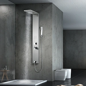 TIEMA Best 304 colonne de douche de salle de bain exposée en acier inoxydable