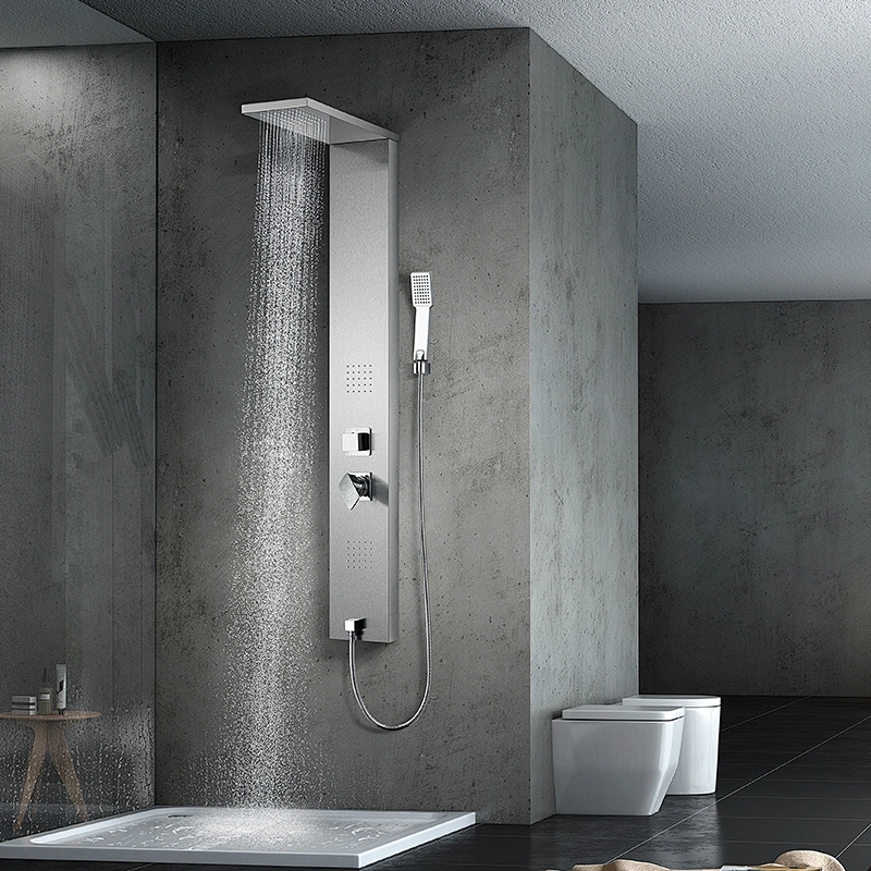 TIEMA Best 304 colonne de douche de salle de bain exposée en acier inoxydable