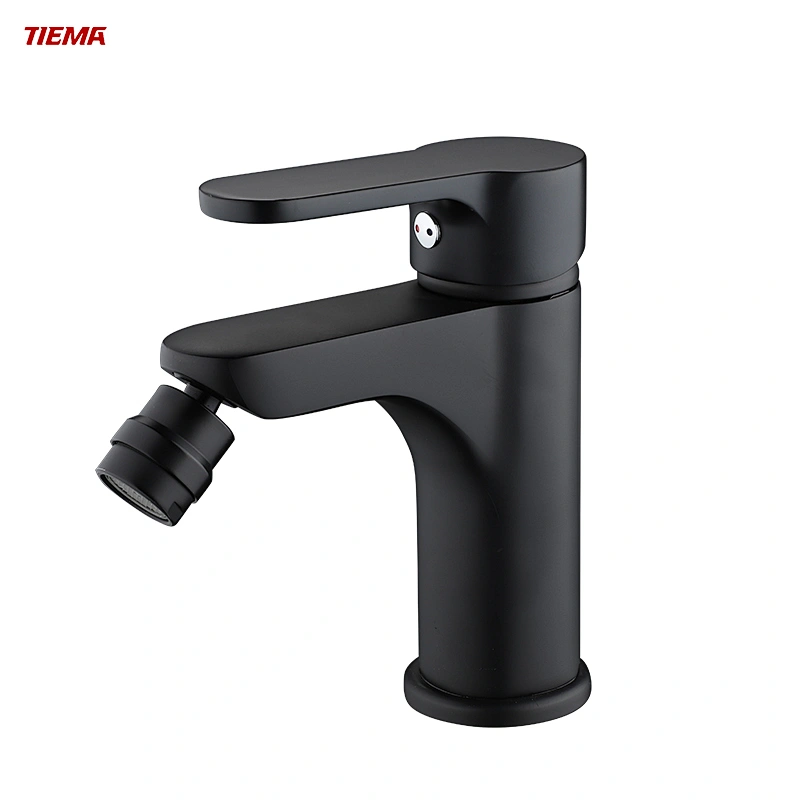 Black Color Brass Chrome Hot And Cold Water Sitting Bidet Faucets