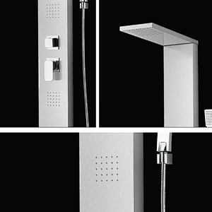 TIEMA Best 304 colonne de douche de salle de bain exposée en acier inoxydable