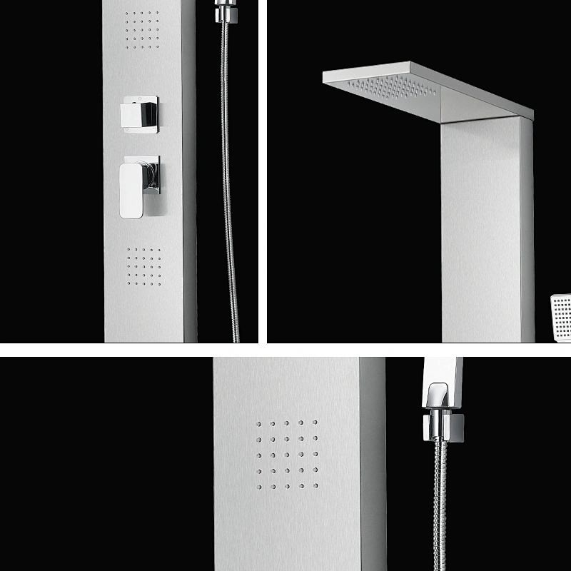 TIEMA Best 304 colonne de douche de salle de bain exposée en acier inoxydable