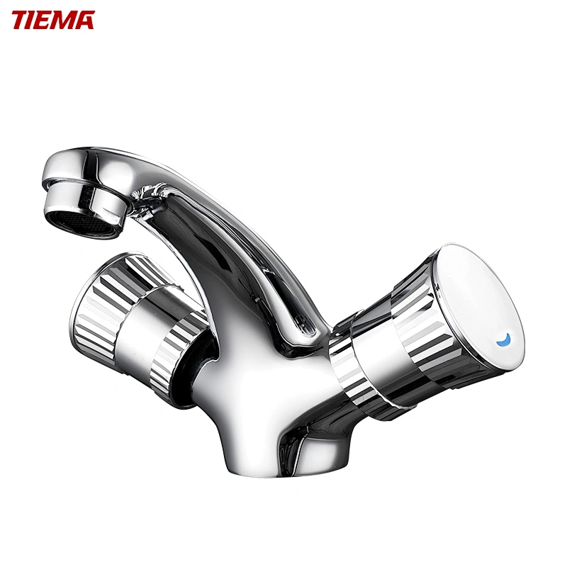 Rubinetto per lavabo rotante a doppia maniglia TIEMA Floor Wash Sildeing