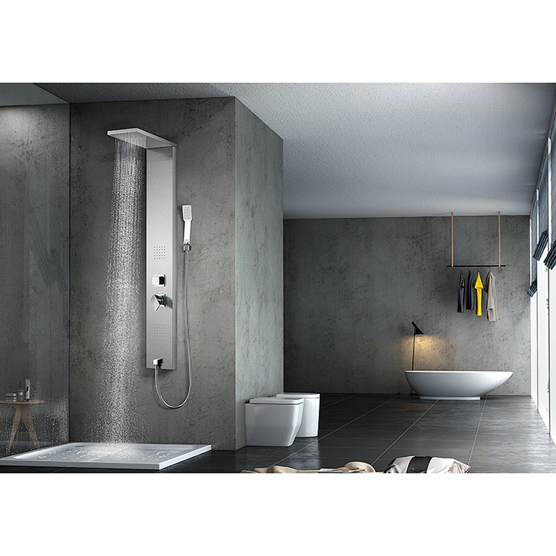 TIEMA Best 304 colonne de douche de salle de bain exposée en acier inoxydable