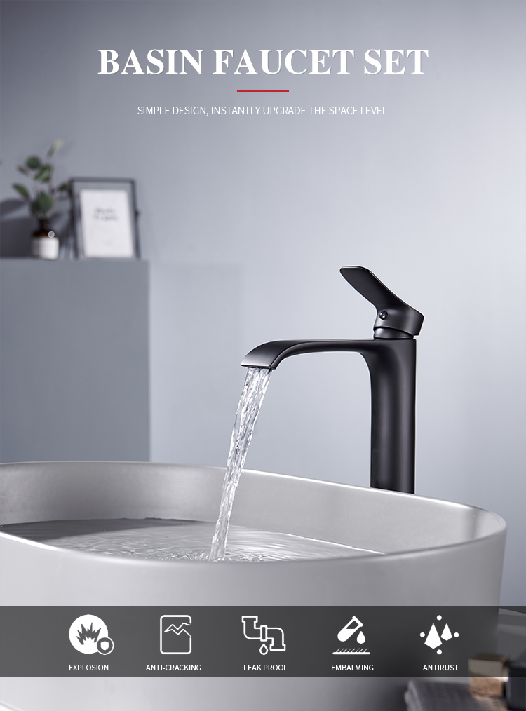 tall waterfall basin tap