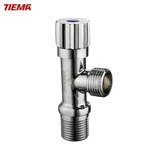 Válvula de parada angular de 3 vias do vaso sanitário com alça de zinco do corpo TIEMA ZS1043