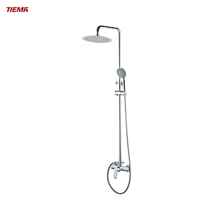 Juego de grifo monomando para ducha y baño cromado clásico económico