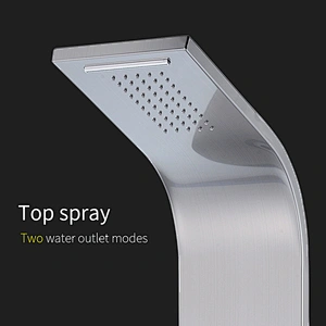 Colonne de douche TIEMA 4 fonctions en acier inoxydable 304