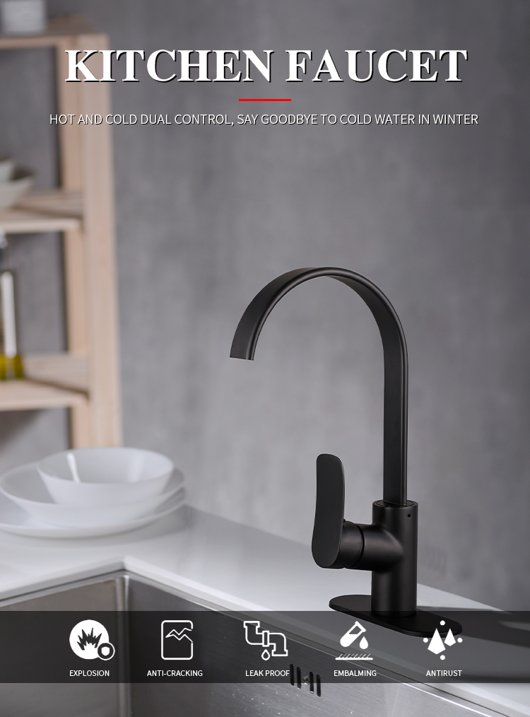 black kitchen sink faucet