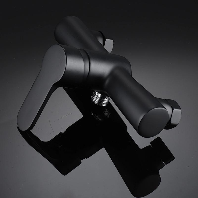 Modern Design Upward Thermostatic Matte Black Bathtub Shower Faucet