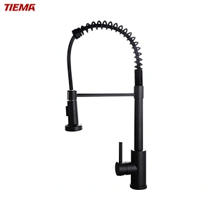 Vòi bếp bằng thép không gỉ 304 gắn trên sàn TIEMA Xịt một lỗ kéo ra