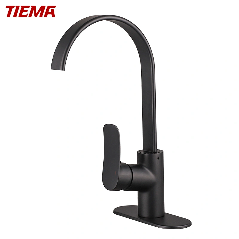 Cartucce filtranti per acqua sanitaria Rubinetto per lavello da cucina a cascata in ottone nero