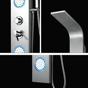 Colonne de douche TIEMA 304 en acier inoxydable chromé avec douchette