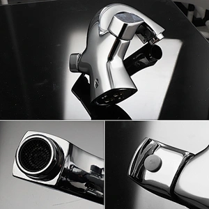 Online Wholesale Two Handles Brass Basin Faucet