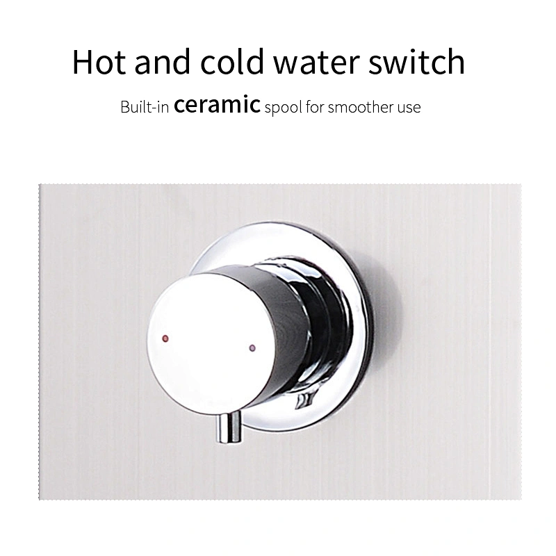Colonne de douche TIEMA 4 fonctions en acier inoxydable 304