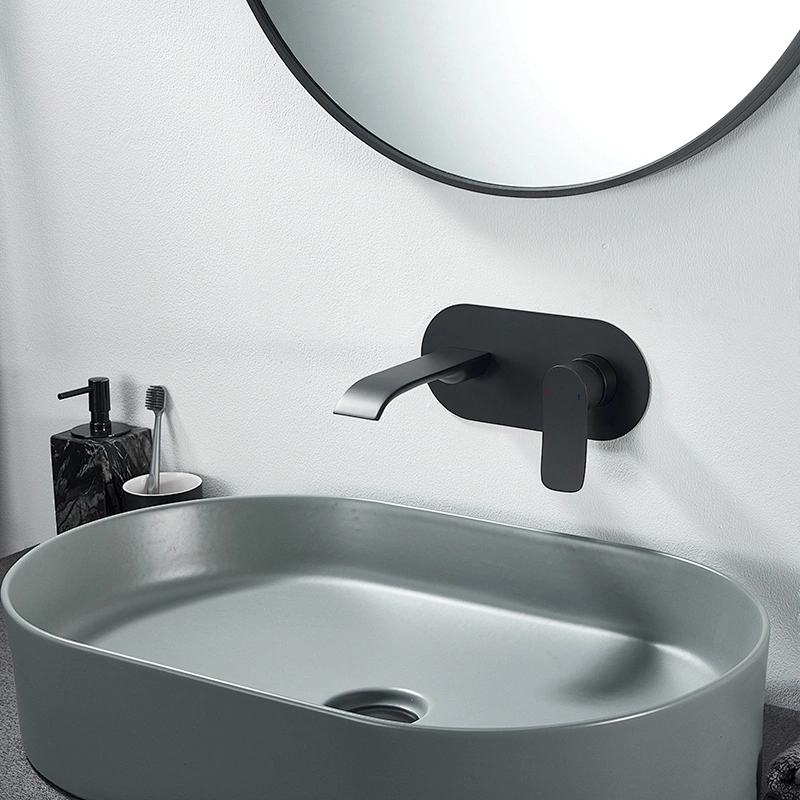 Wall Mount Waterfall Tub Faucet with Hand Shower
