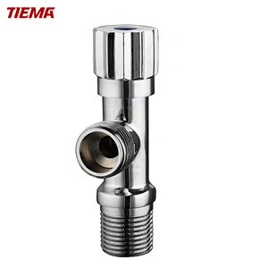 Válvula de parada angular de 3 vias do vaso sanitário com alça de zinco do corpo TIEMA ZS1043