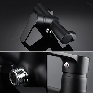 Modern Design Upward Thermostatic Matte Black Bathtub Shower Faucet