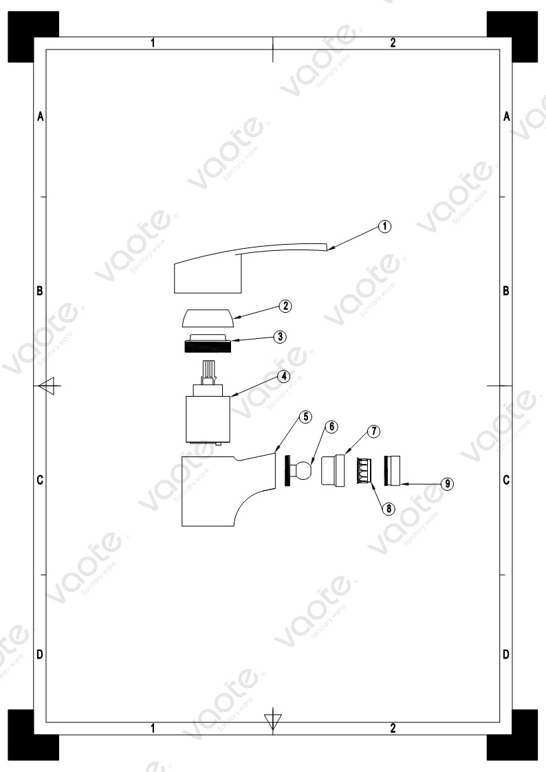 the structure of double handle faucet