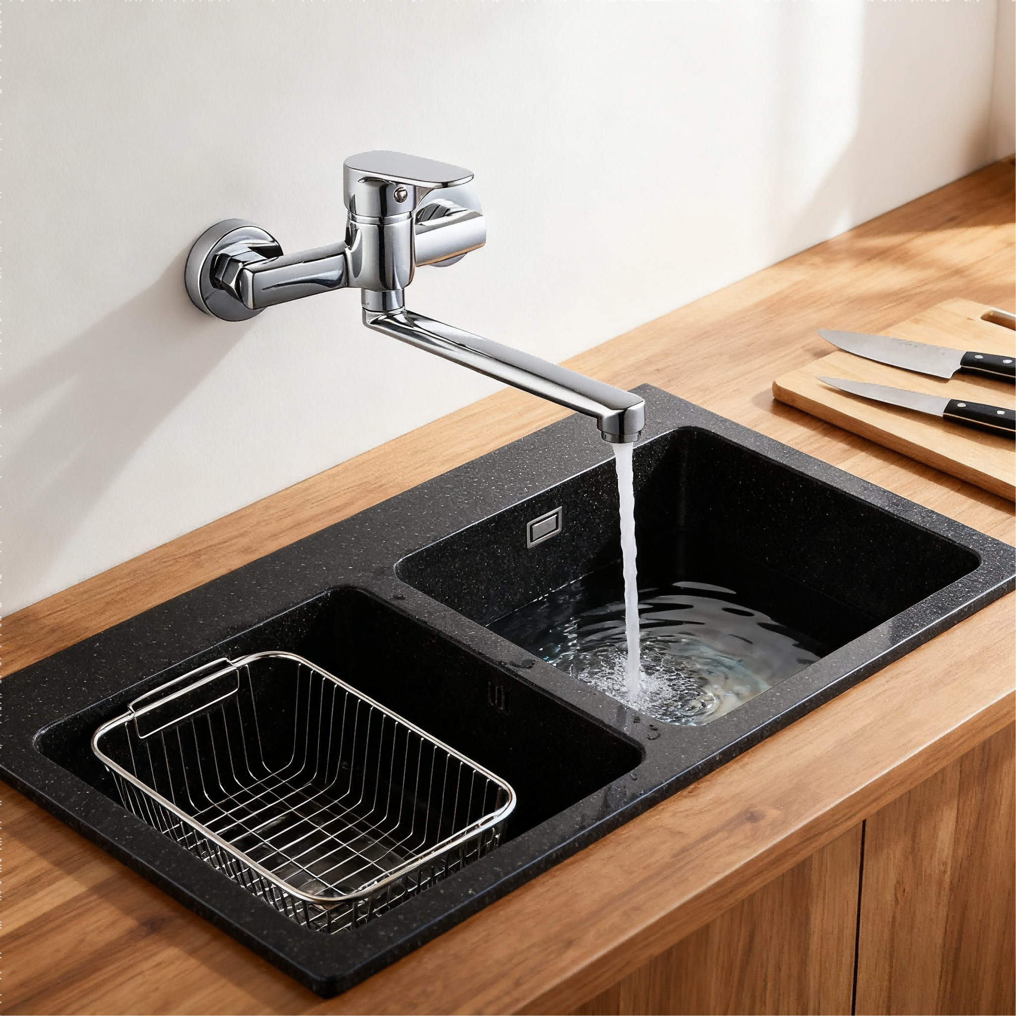VT14302 kitchen faucet wall mounted mixer Vaote sanitary ware flexible kitchen faucet usage
