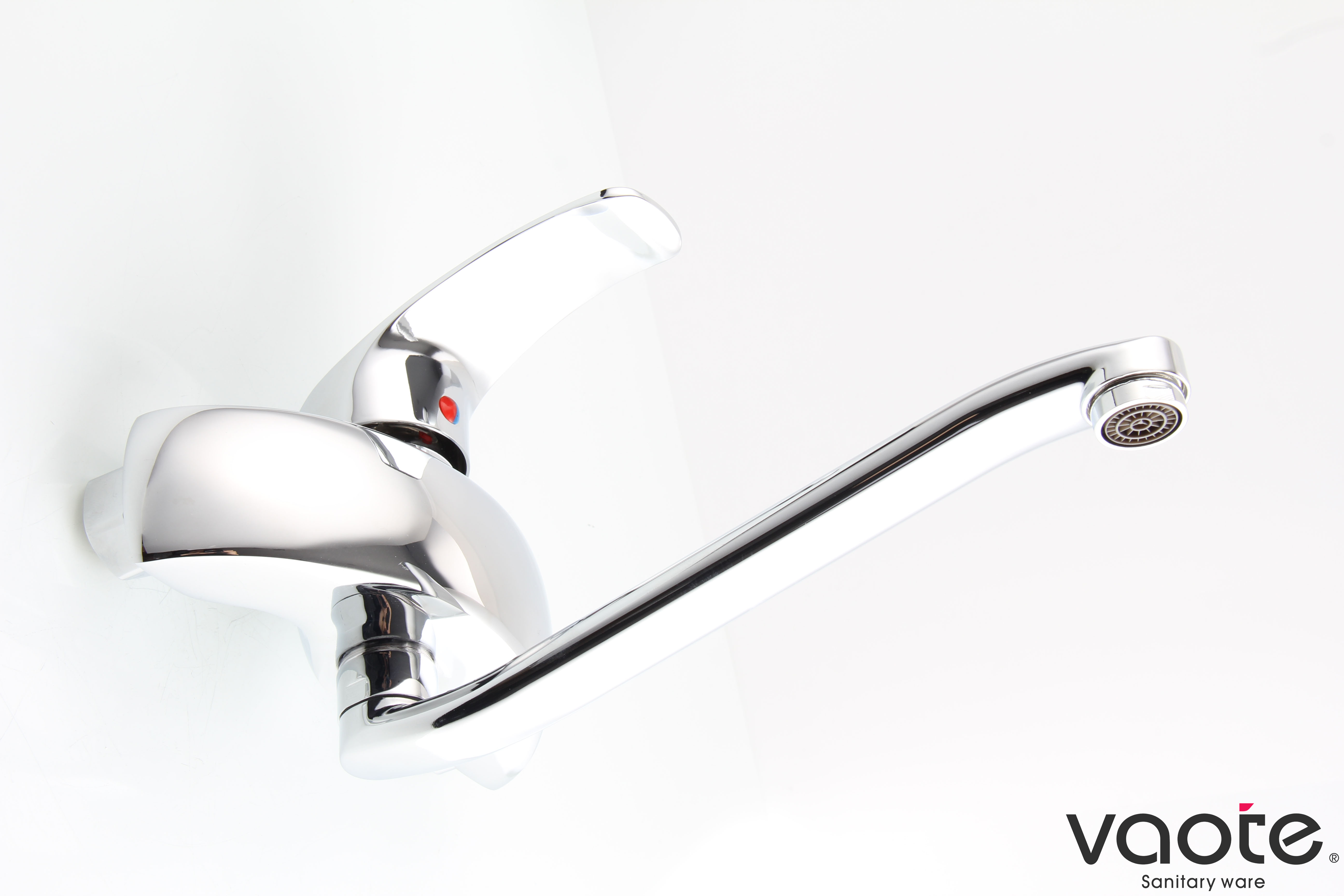 Vaote single lever wall mounted brass material building material kitchen faucet mixer flexible kitchen faucet