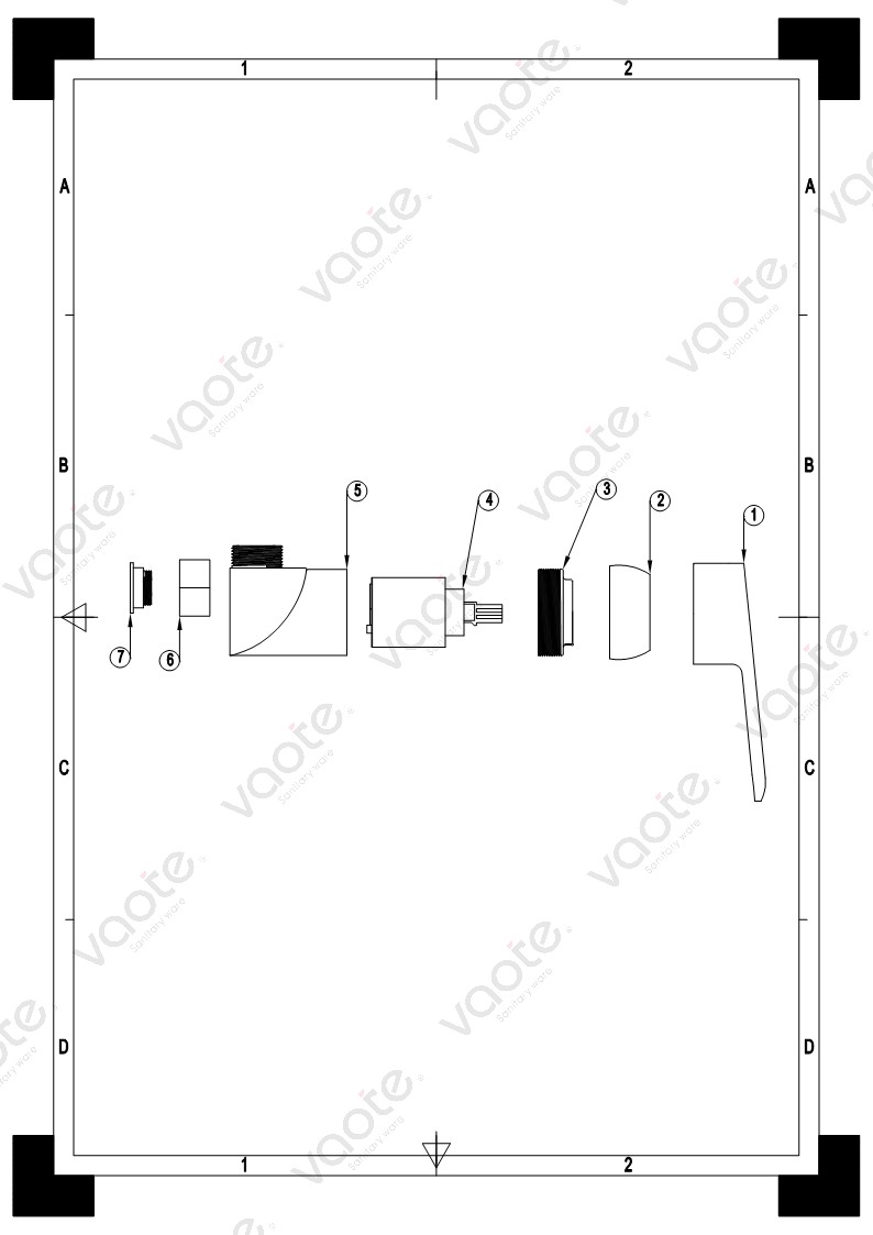 the structure of single lever shower mixer faucet