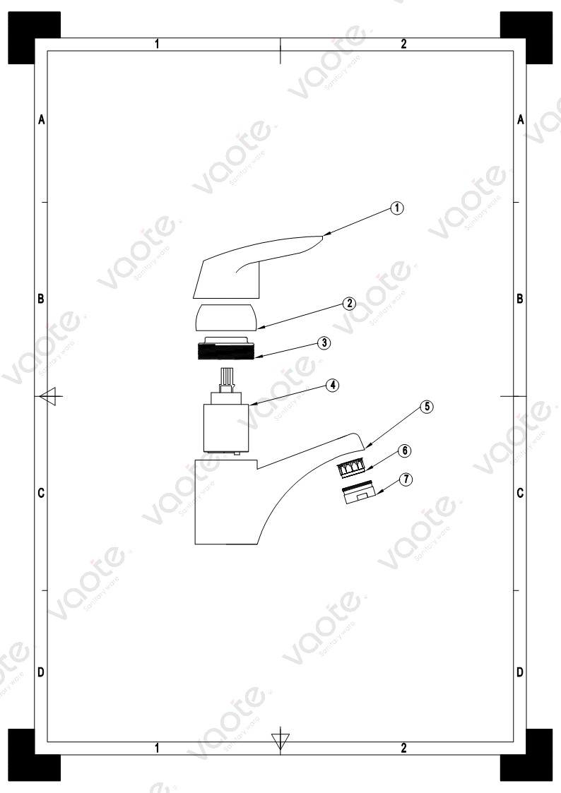 the structure of single lever brass body faucet