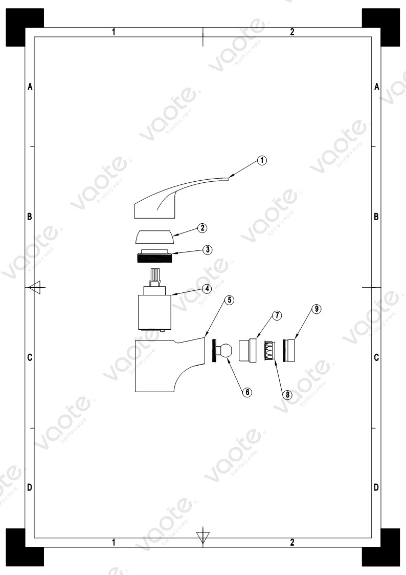 the structure of kitchen and bathroom faucet