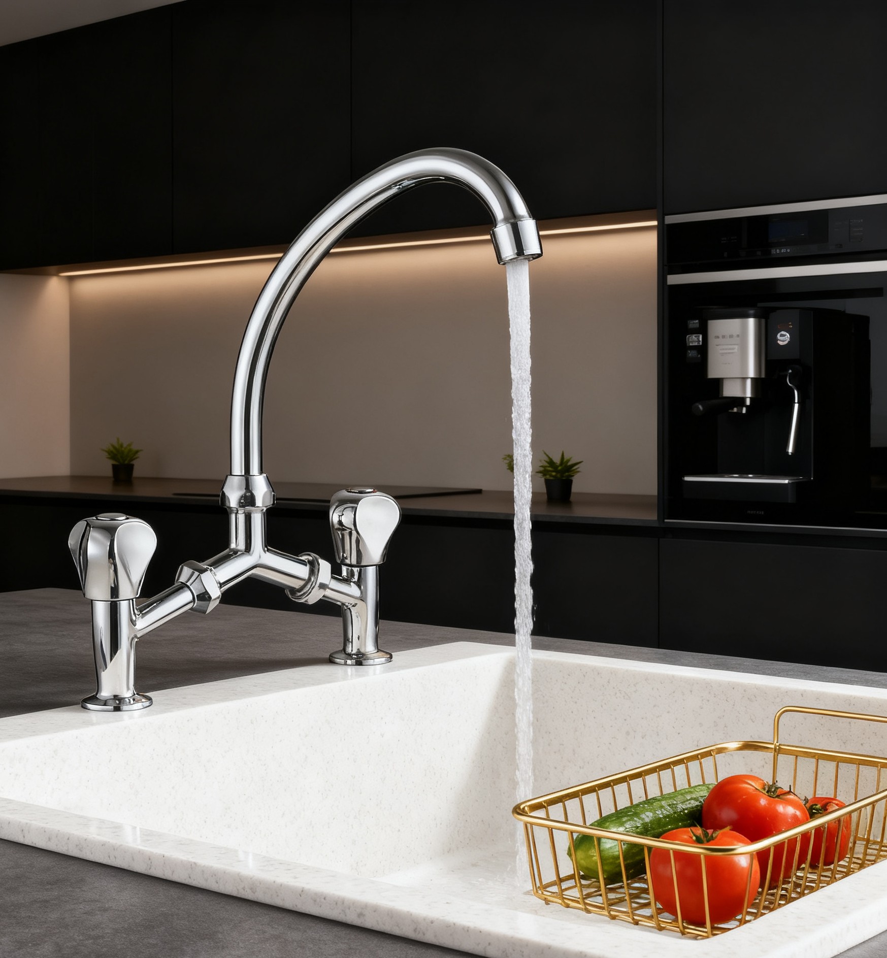 deck mounted brass cartridge faucet