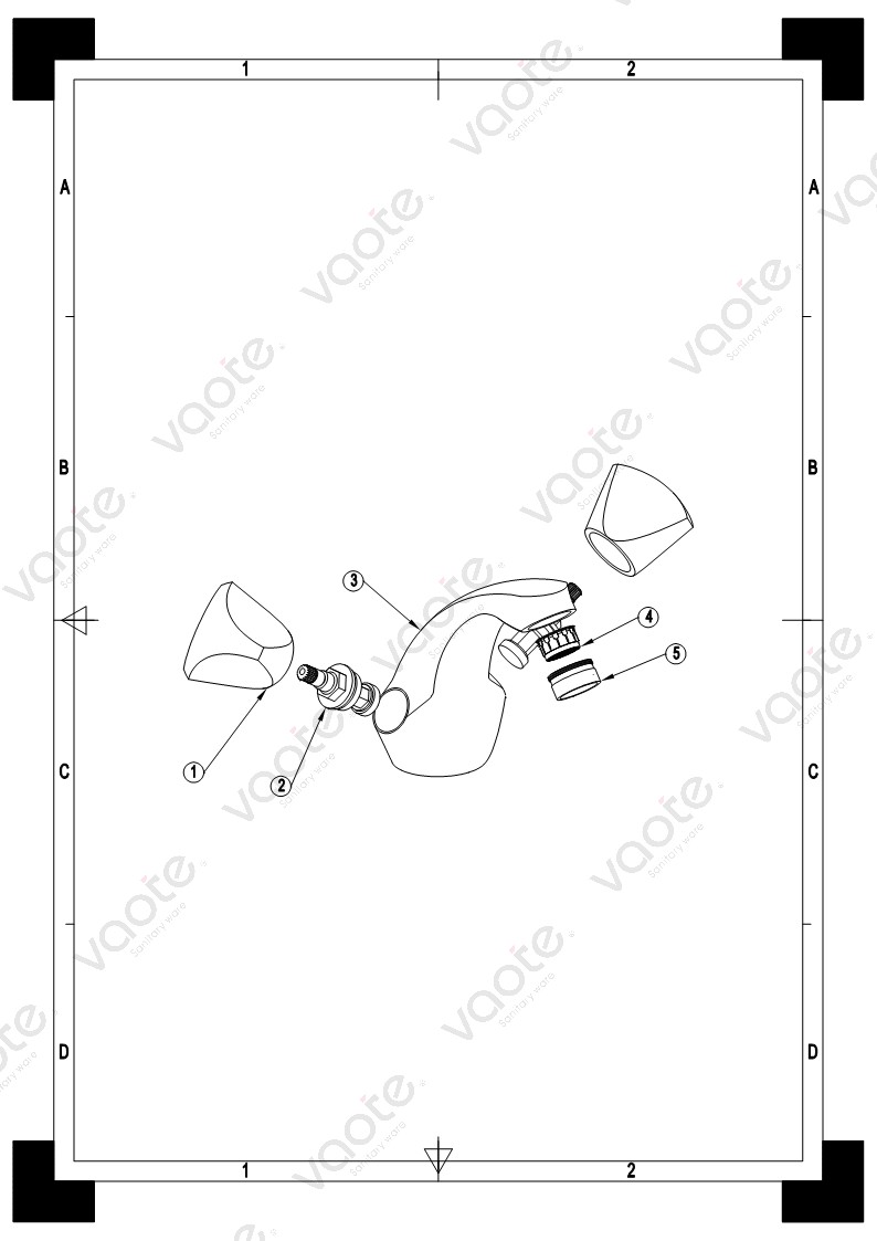 the structure of bathroom basin mixer
