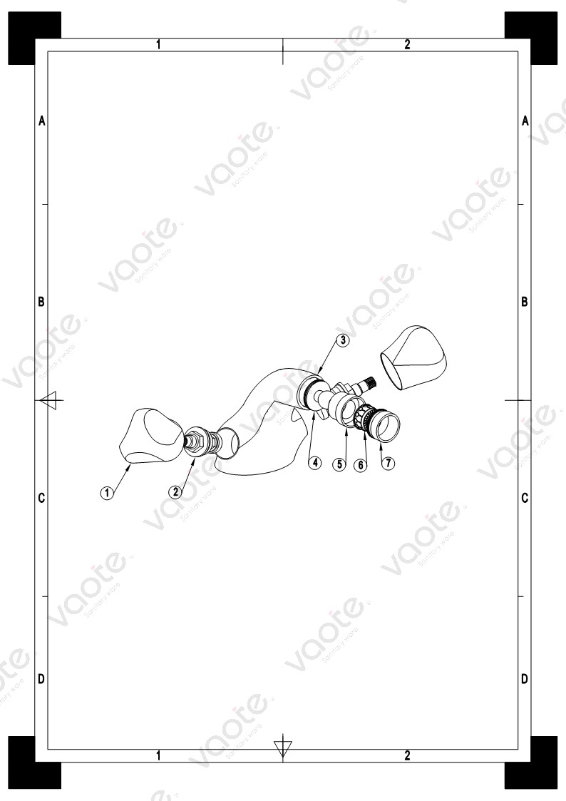the structure of kitchen and bathroom faucet