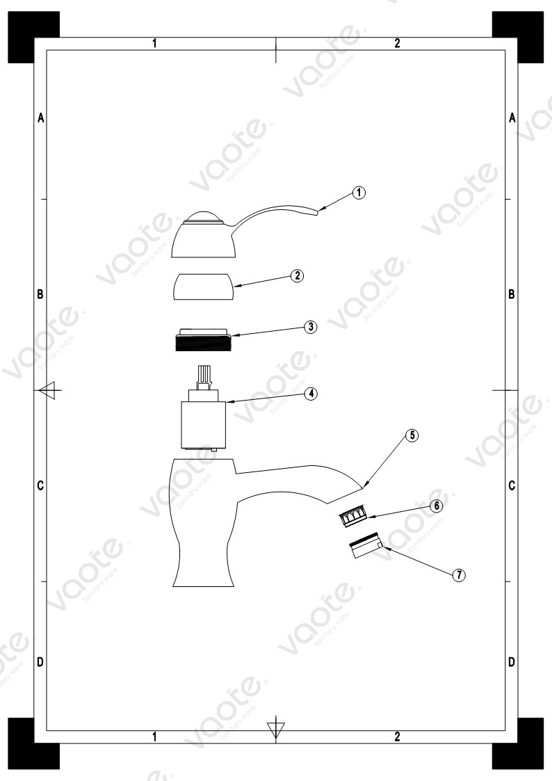the structure of double handle faucet