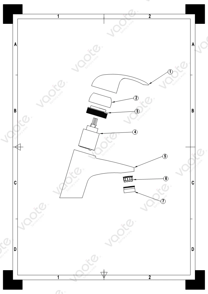 the structure of single lever high quality faucet