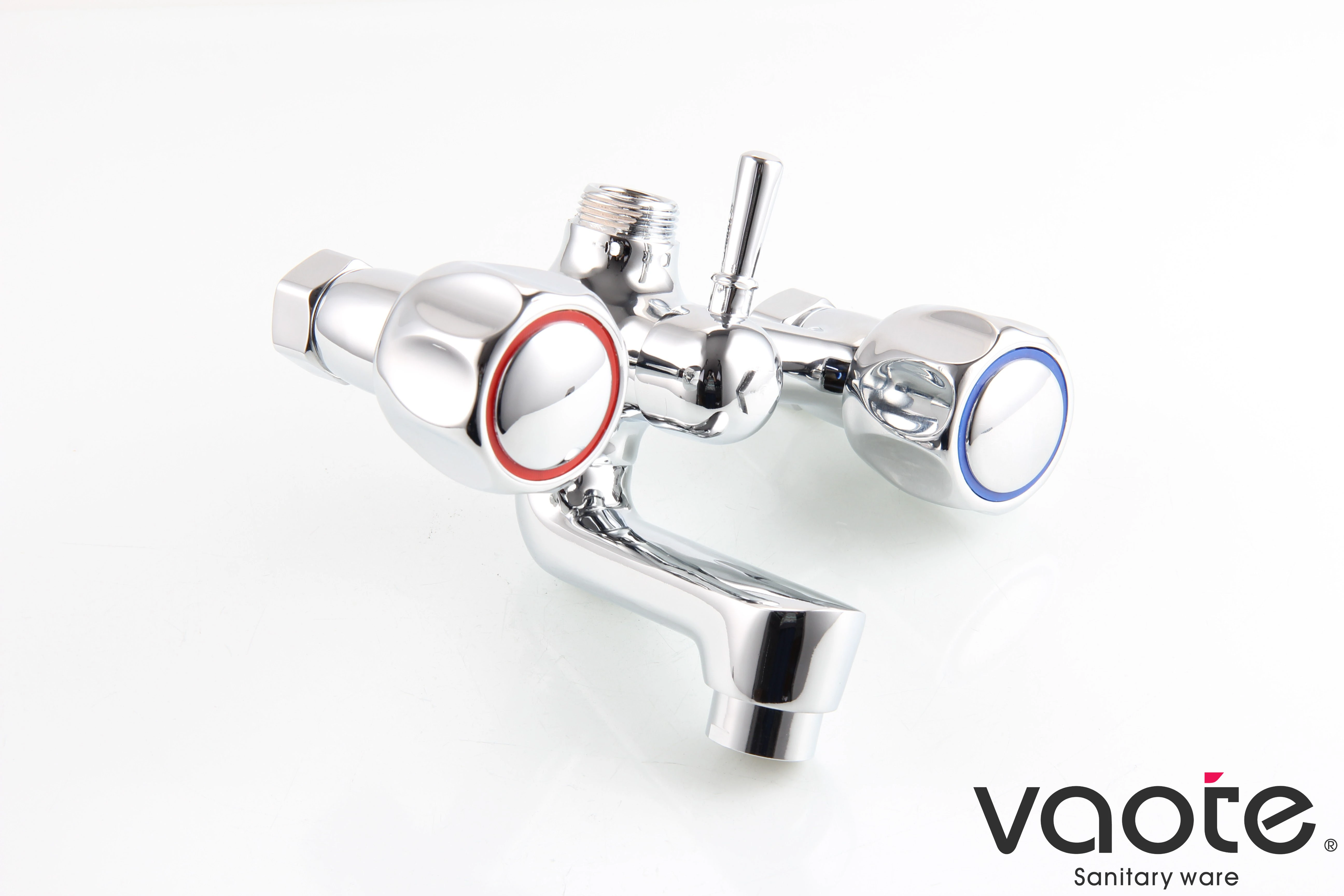 brass cartridge double handle bath mixer