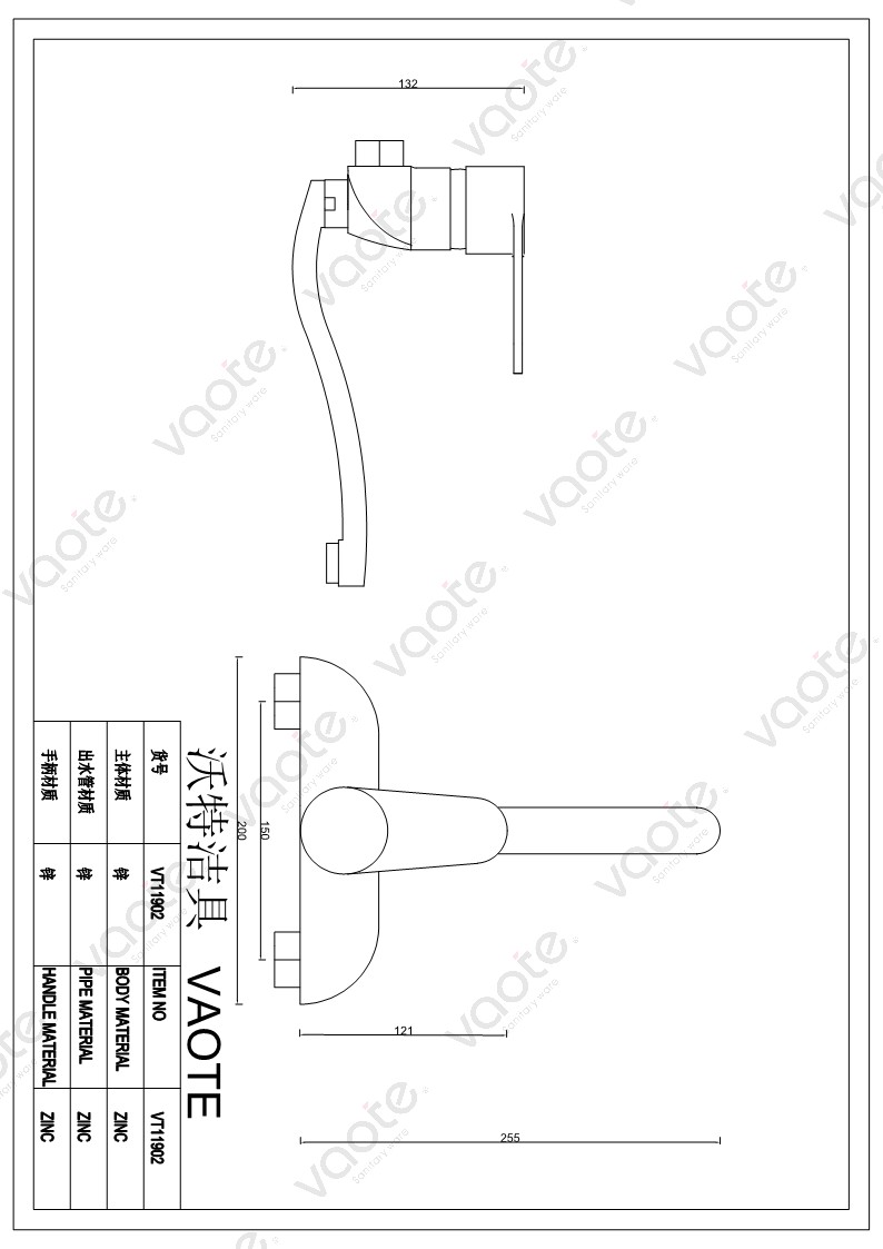 VT11902 Vaote modern kitchen taps kitchen faucet mixer building material sanitary ware fitting structure