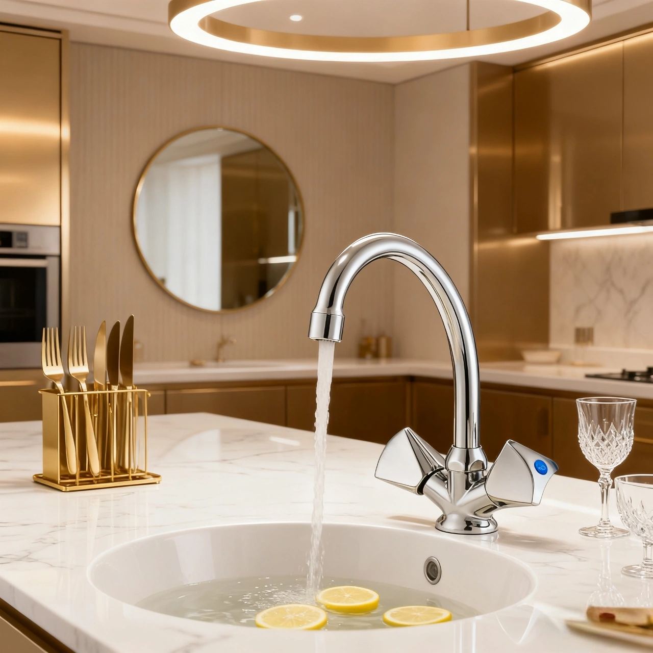 deck mounted flexible kitchen faucet