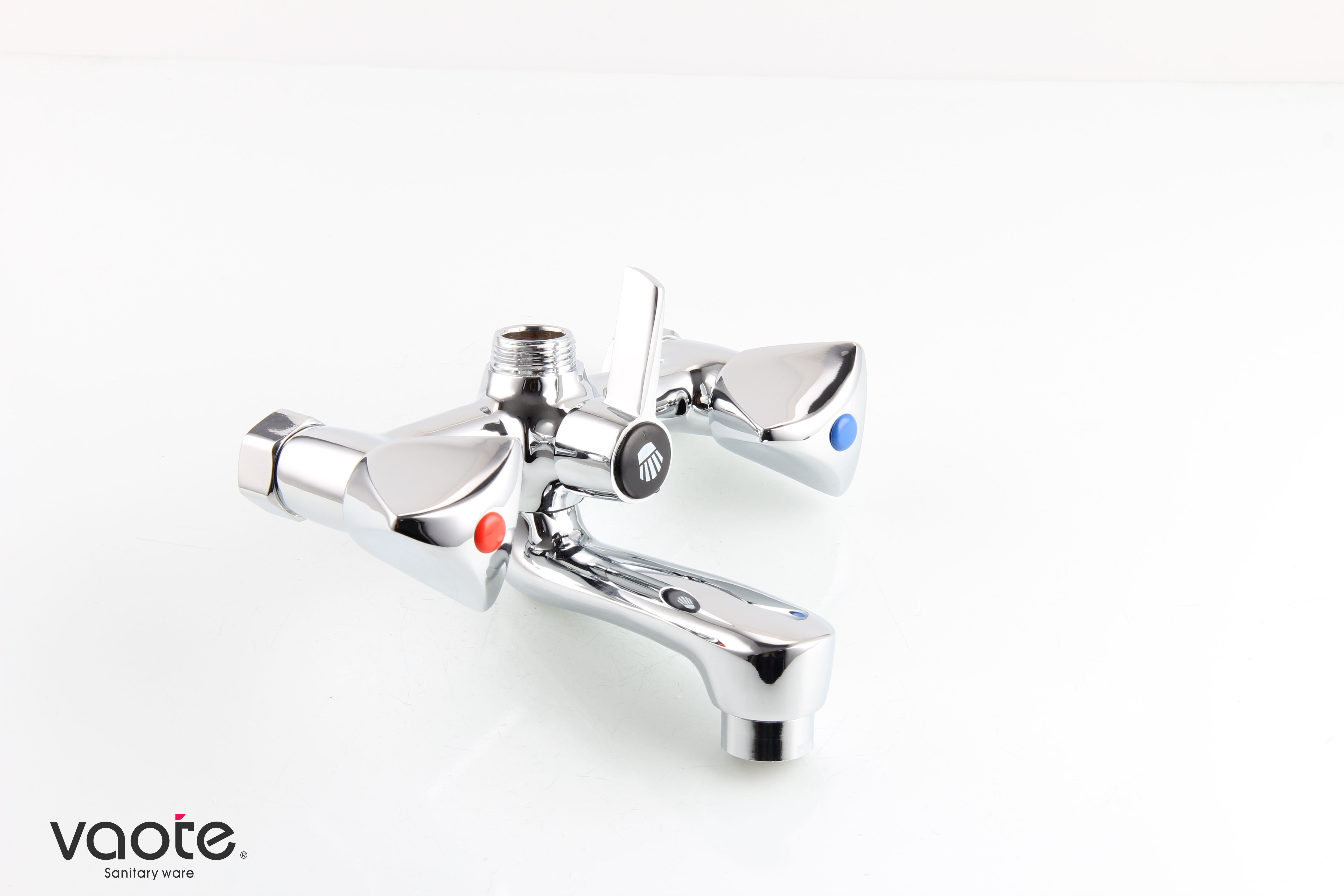 bathroom double handle bath mixer
