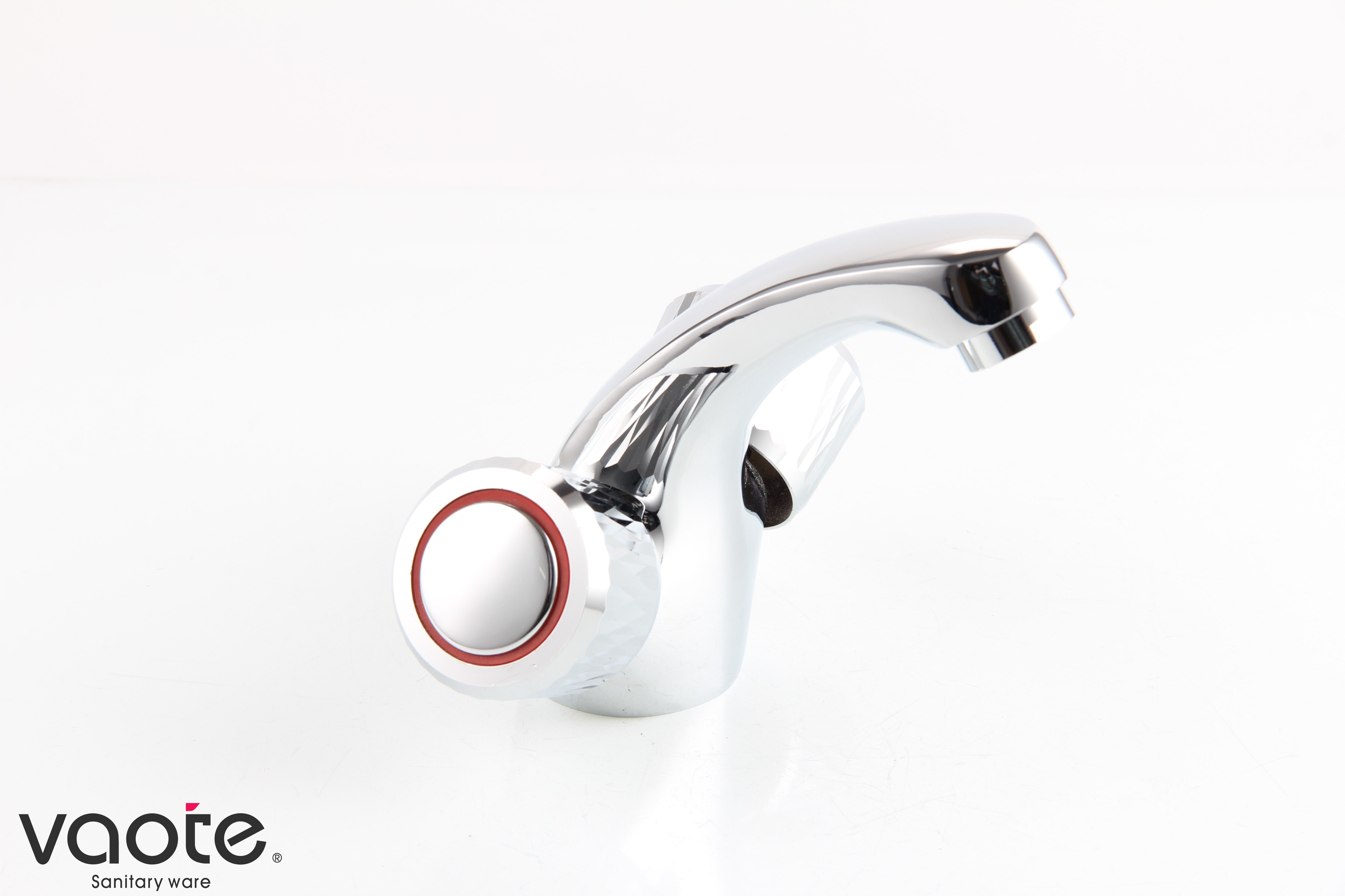 double handle brass material deck mounted basin mixer