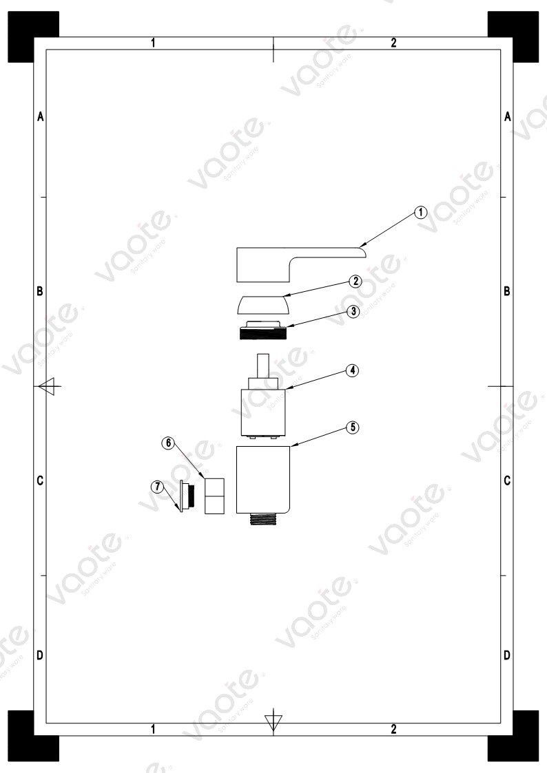 the structure of single lever vrass body faucet