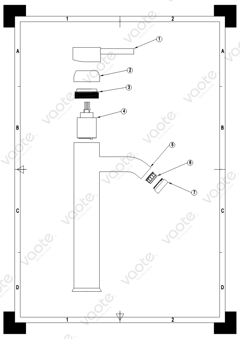 the structure of single lever brass body faucet