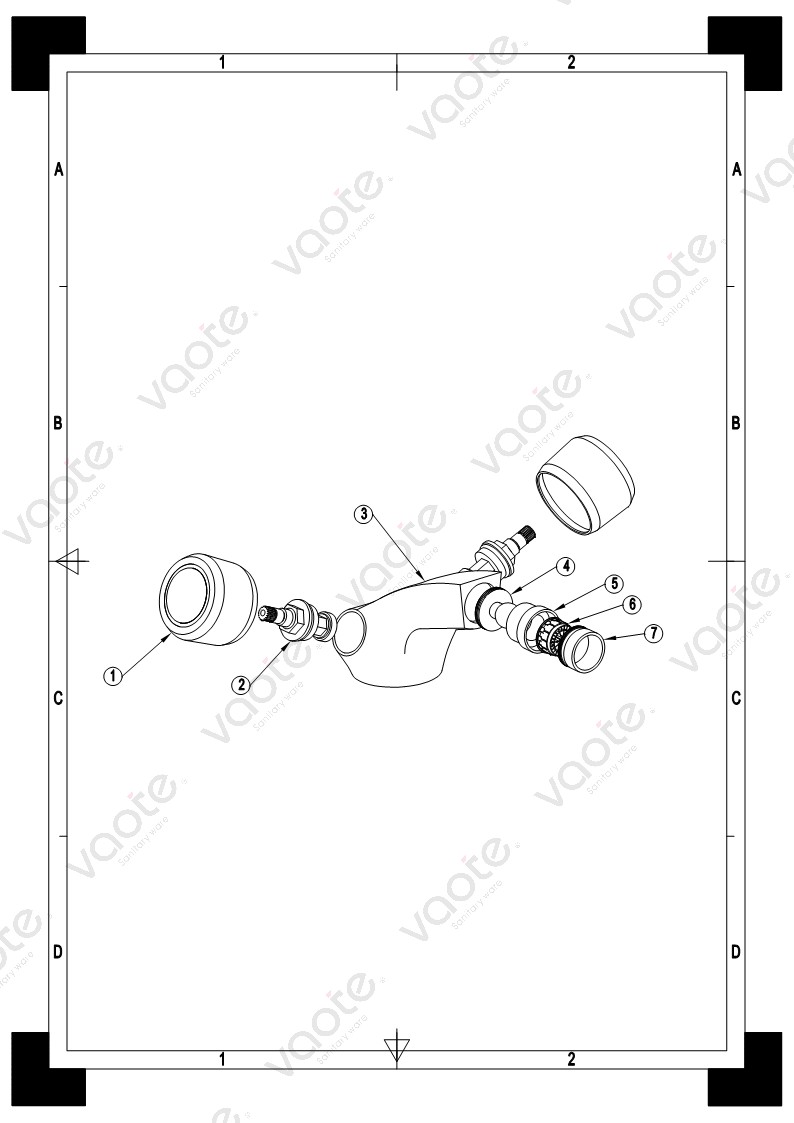 the structure of sanitary ware bathroom faucet