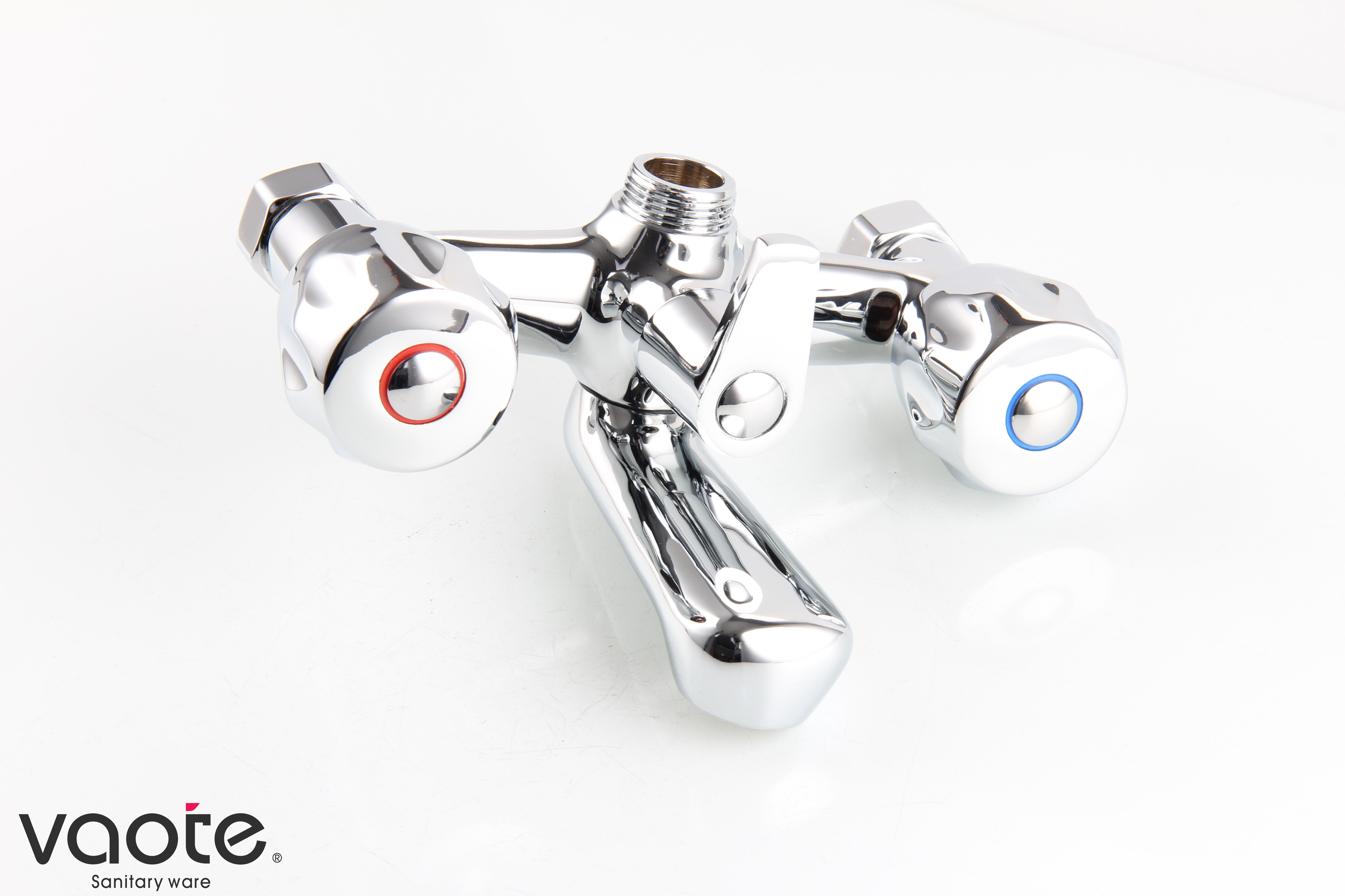 bathroom brass cartridge sanitary ware double handle shower mixer