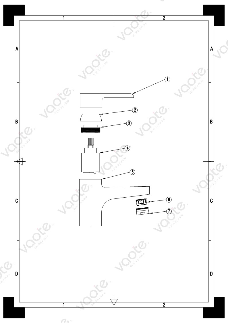the structure of single lever brass body faucet