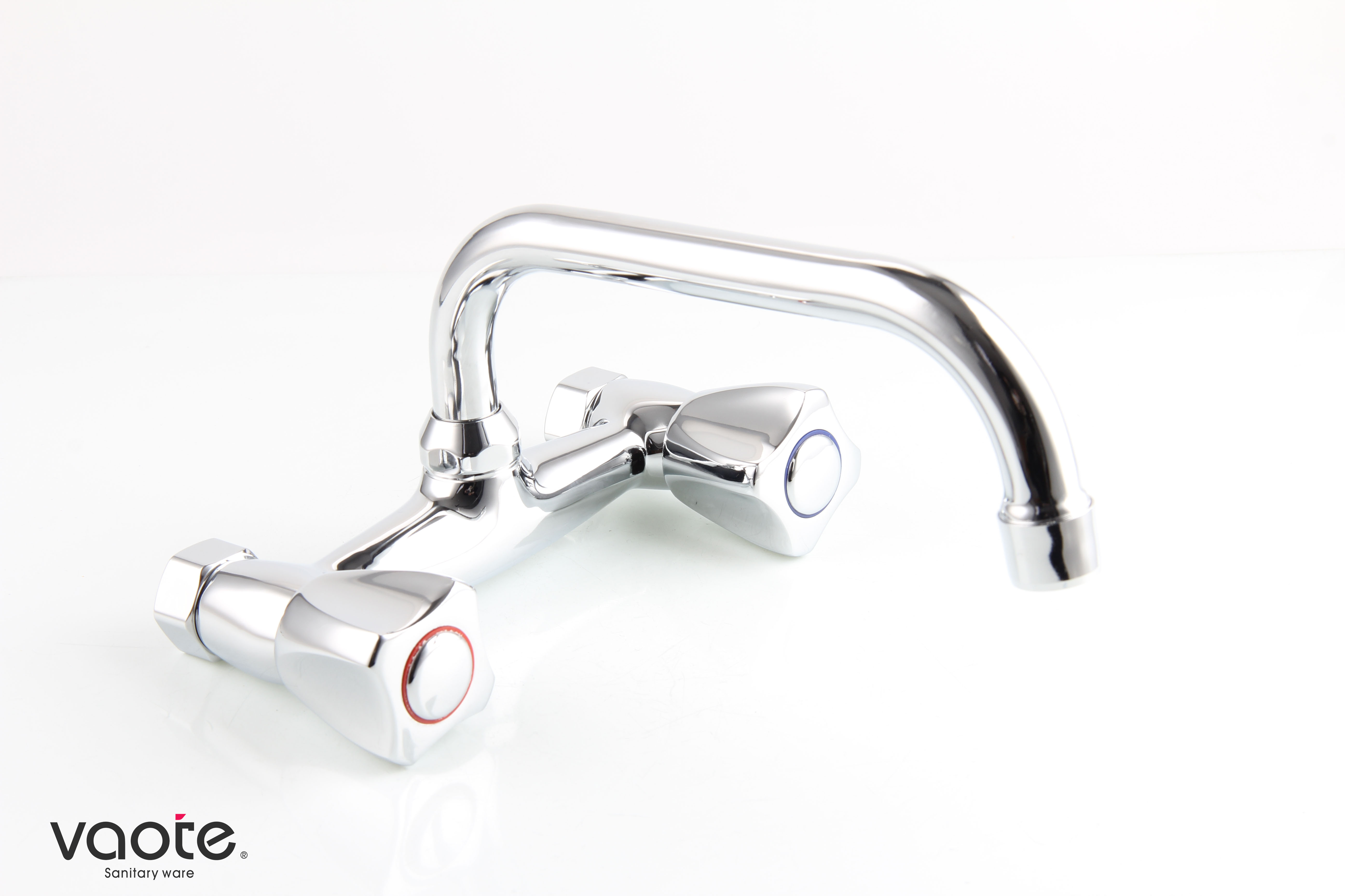 double handle brass material kitchen mixer