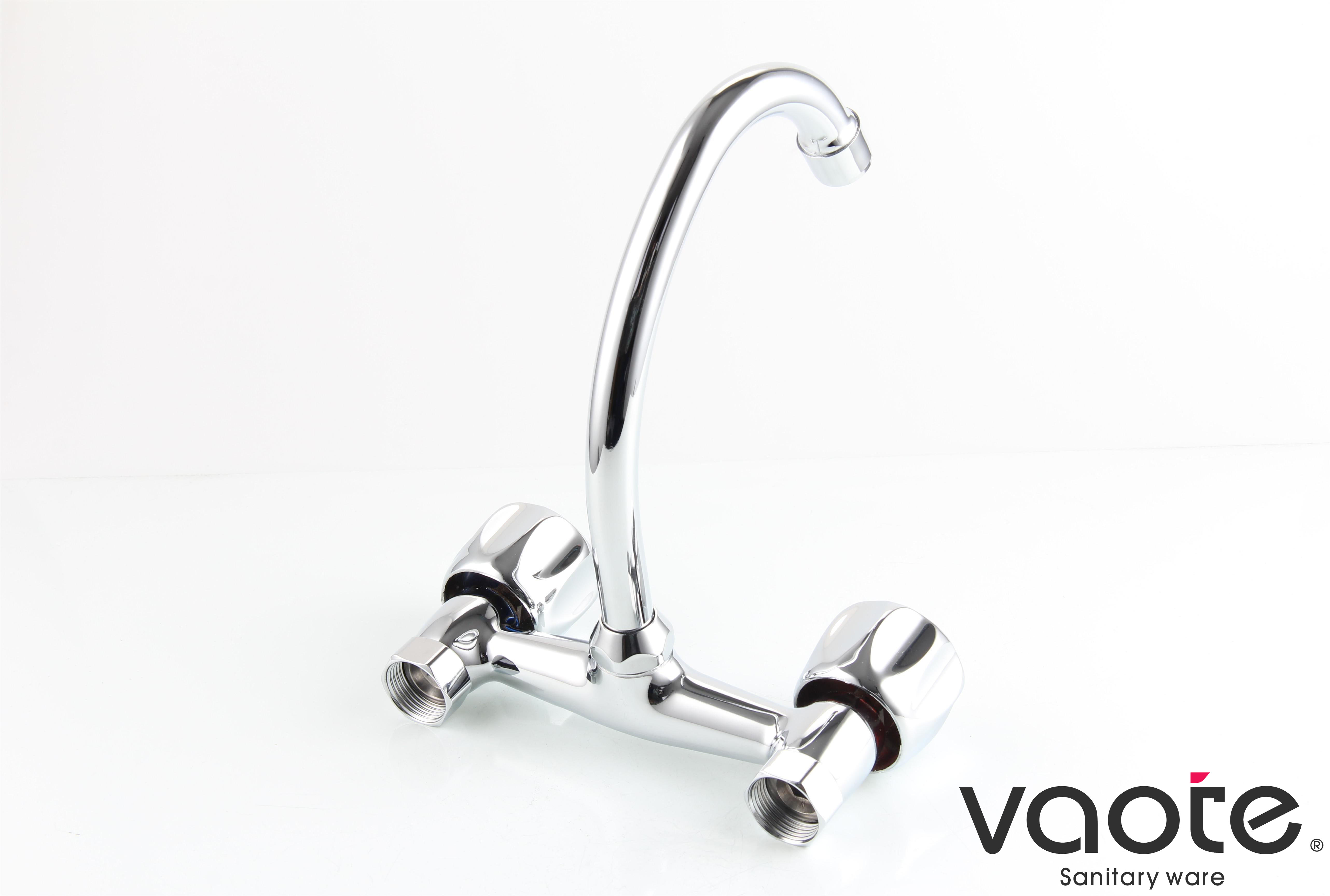 brass material double handle faucet