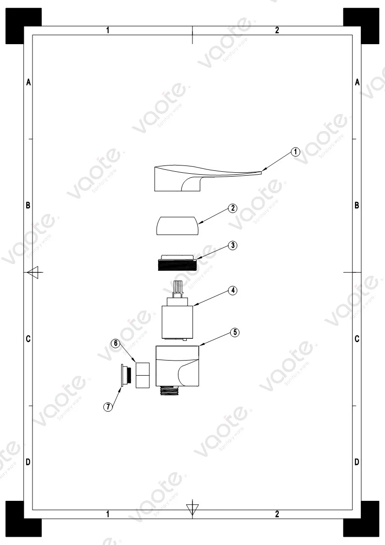 the structure of single lever brass material faucet