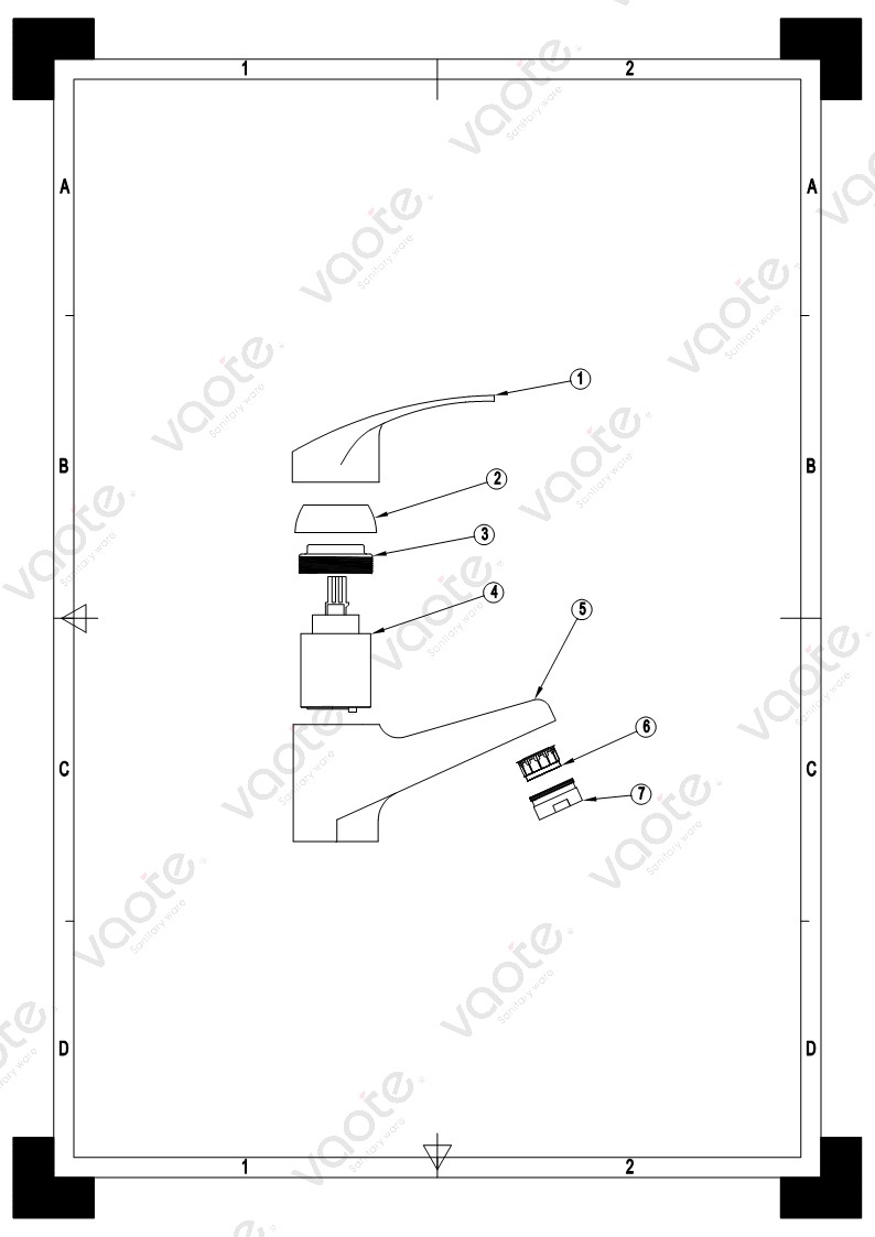 the structure of kitchen and bathroom faucet