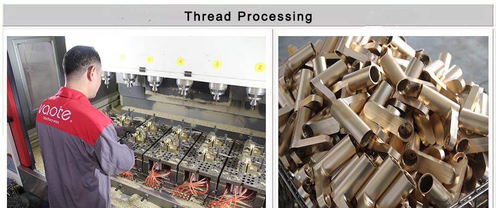 thread processing of faucet