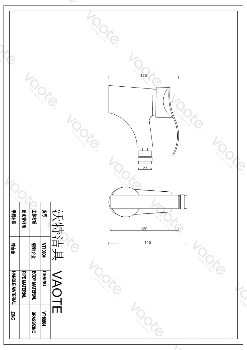single lever brass body ceramic cartridge bidet mixer structure